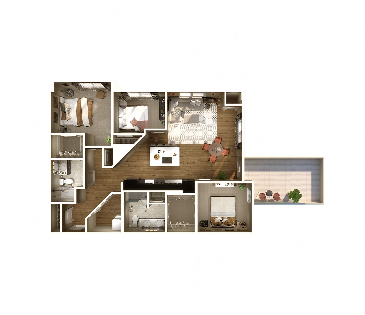 Lexington at Keva Flats Lexington floorplan at Keva Flats Exton apartments